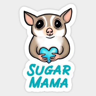 Sugar Mama, Blue, for Sugar Glider Lovers Sticker